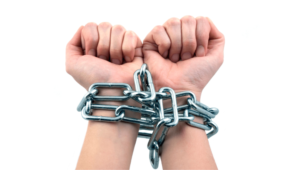 chained person
